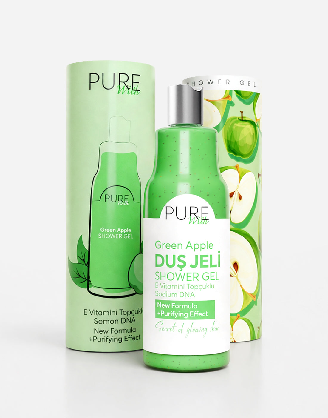 Green Apple Pure With, flacon și ambalaj original